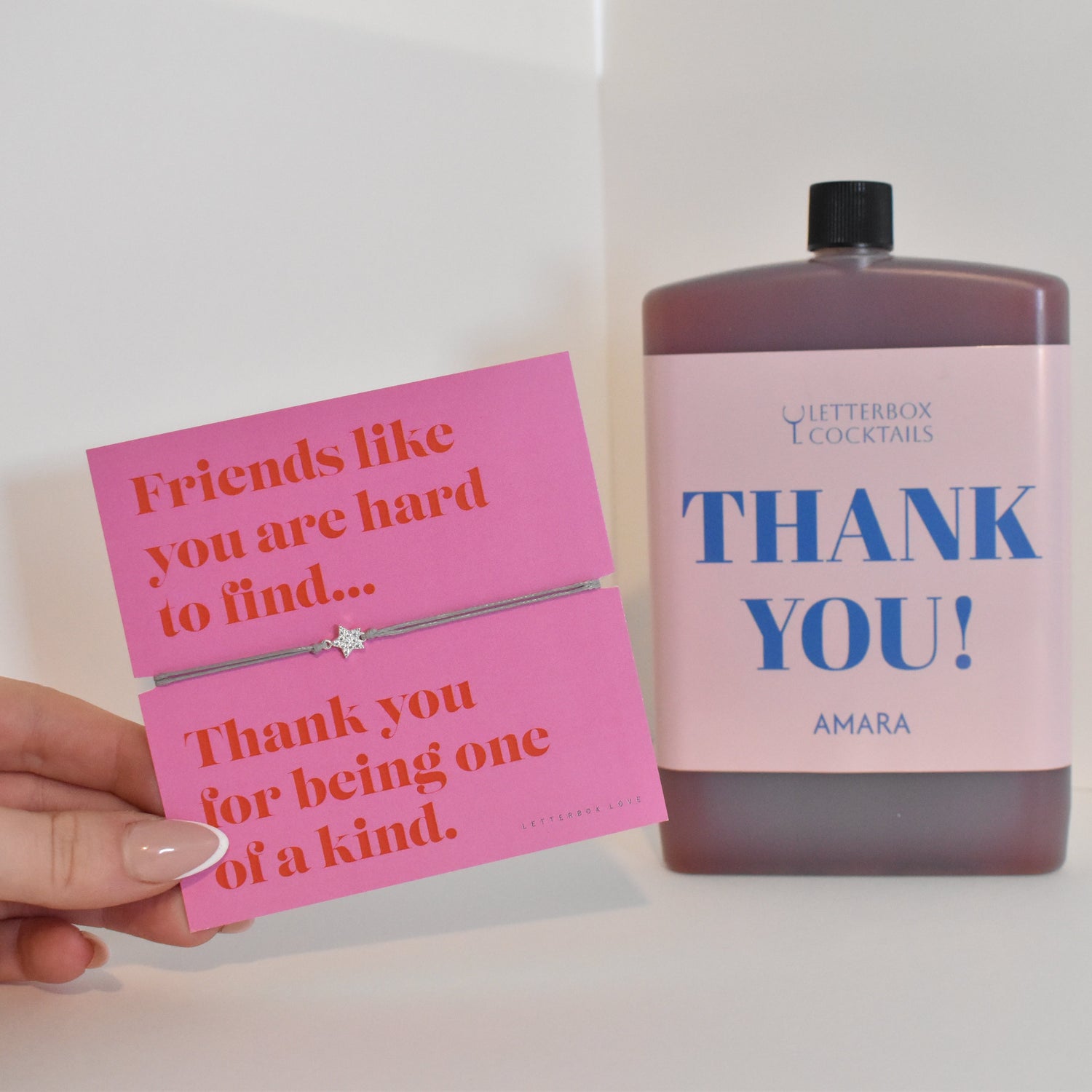 Personalised Thank You Cocktail with Bracelet