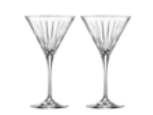 Broadway set of 2 Martini glasses